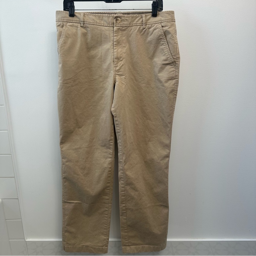 L.L. Bean Favorite Fit Flat Front Straight Leg Khaki Pants Women’s 12